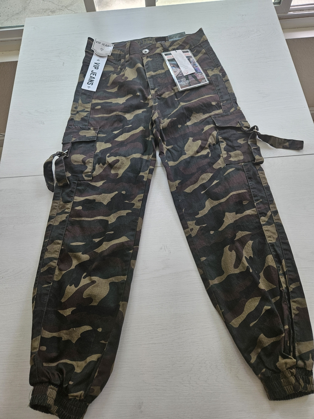 VIP Camouflage Cargo Track Pants - Green & Brown